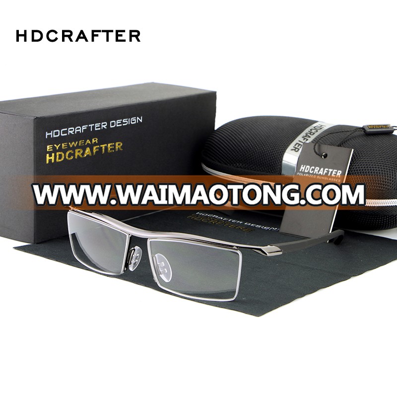 Business Men Titanium Half-rim Spectacle Frame Eyeglasses